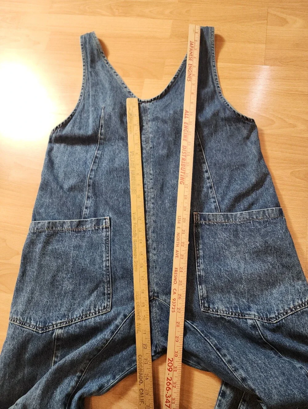 Free People / We The Free High Roller Jumpsuit Denim Jumper Size Medium